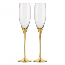 Eisch Champagner-Exklusiv - Geschenkset Sektgläser gold im Geschenkkarton 2-tlg. / 180 ml